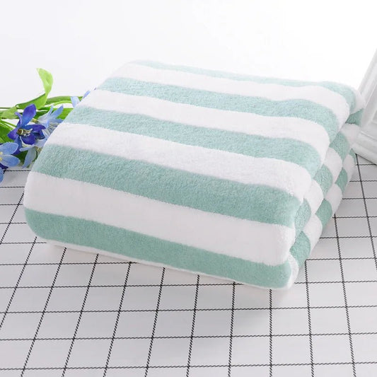 Serviette de Bain - PetTowel™ - Rayures Menthe Douce - Minou Majesté