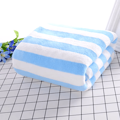 Serviette de Bain - PetTowel™ - Rayures Bleu Ciel - Minou Majesté